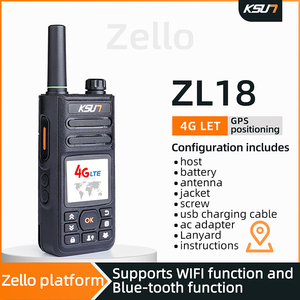 Radio KSUN ZL18 4G Poc <span class=keywords><strong>Walkie</strong></span> <span class=keywords><strong>Talkie</strong></span> 100km 5000km LTE GSM Teléfono Bidireccional Android PTT Radios Globales Compatible con la Aplicación Zello - Product Image 1