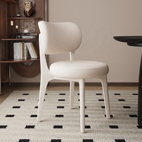 Chaises de Salle à Manger Modernes de Luxe Nouveau Design Tissu et Cuir Décoratives pour Café et Salon à Tenon et Mortaise