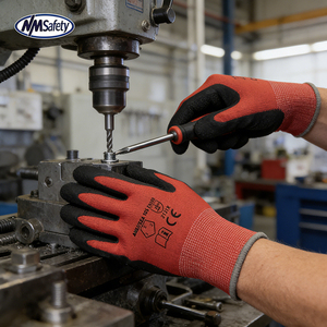 Guantes de Trabajo de Espuma de Látex Antideslizantes Flexibles NMsafety, Alta Destreza, Mezcla de Poliéster HPPE para Mantenimiento Mecánico de Precisión - Product Image 1