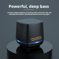Mini haut-parleur stéréo surround 3W USB filaire pour ordinateur de bureau avec lumière bleue pour ordinateur portable, jeux et station de travail