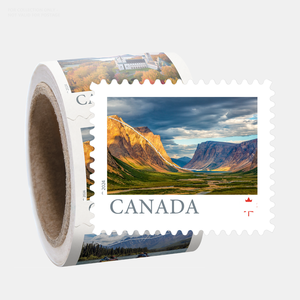 Timbres-poste autocollants en PVC imperméables avec drapeau canadien, rouleau en vrac <span class=keywords><strong>de</strong></span> 100, <span class=keywords><strong>Forever</strong></span> Art Post Office Bay Nova Scotia, autocollants adhésifs en spirale - Product Image 5