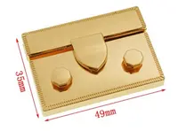 カスタム利用可能なハンドバッグロック磁気クロージャースライド裏返しアクセサリー財布クラスプバックル真鍮合金ステンレス鋼素材