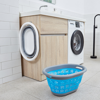 Panier à linge portable pliant de grande capacité 20L seau pliable en plastique de stockage facile