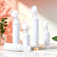 Bouteille moussante en PET de 40 ml, 50 ml, 60 ml, 80 ml, 100 ml avec brosse nettoyante pour le visage - Distributeur à pompe pour nettoyant facial