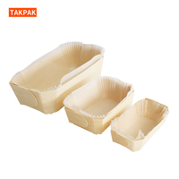 Boîtes d'emballage jetables écologiques pour boulangerie, pour pain, gâteaux, biscuits, chocolats, dragées - Couleur naturelle, utilisation pour mariage