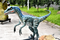 Modèle de dinosaure Velociraptor animatronique pour parc d'aventure, centre commercial, aire de jeux, équipement d'amusement