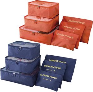 Ensemble de 6 cubes de rangement pour bagages de voyage, prix de gros, ensemble de cubes de rangement pour voyage - Product Image 1