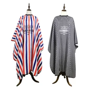 Volwassen Salon Kappers Cape Haar Knippen Cover Gown Hele Bedekt Haar Snijden Verven Streep Cape