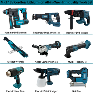 Vente en gros de batterie Li-ion 18V, kit industriel de 28 pièces, clé à molette <span class=keywords><strong>Makita</strong></span> d'origine, <span class=keywords><strong>meuleuse</strong></span>, ensemble d'outils électriques multifonctionnels tout-en-un - Product Image 3