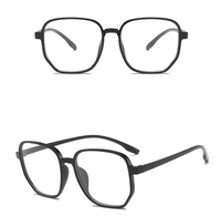 Lunettes à monture optique carrée surdimensionnées, verres unisexes, anti-lumière bleue, pour ordinateur, bon marché, en stock