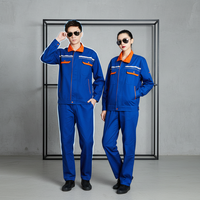 Tenues de travail unisexes durables et personnalisées pour électriciens, réfléchissantes, deux pièces, en sergé de coton pur, antistatiques, en stock