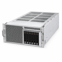 Boîtier de serveur GPU TZR personnalisé en aluminium argenté 4U, rackable, 6 baies à échange à chaud, OEM ODM pour l'imagerie médicale et l'IA