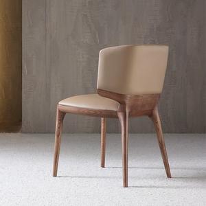 Sillas de Comedor de Madera de Fresno Nórdico, Tapizadas en <span class=keywords><strong>Cuero</strong></span> de Lujo, para Salas de Estar, Hoteles, Apartamentos, Comedores, Cocina, Restaurante - Product Image 3
