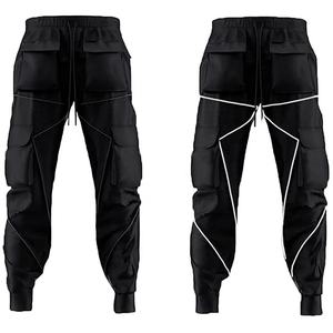 Pantalones Hipster Hip Hop para <span class=keywords><strong>hombre</strong></span>, pantalones bombachos reflectantes con múltiples bolsillos, <span class=keywords><strong>ropa</strong></span> de calle <span class=keywords><strong>urbana</strong></span>, pantalones vaqueros informales, pantalones Cargo - Product Image 6