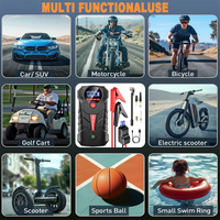 BR R61S 4-en-1 Nouveau Modèle Démarreur de Voiture Multifonction Haute Puissance 12V avec Lumière LED et Pompe à Air pour Voitures, Camions, Motos 1