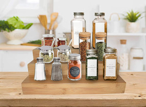 Bamboo Spice Rack Bamboo Bamboo Spice Rack Kitchen Cabinet Organizer- 3 Tier Bamboo Expandable Display Shelf