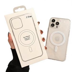 <span class=keywords><strong>Coque</strong></span> de téléphone <span class=keywords><strong>transparente</strong></span> en TPU acrylique magnétique officielle pour iPhone 16, compatible avec l'attraction magnétique, pour iPhone 14 Pro, couverture intégrale - Product Image 1