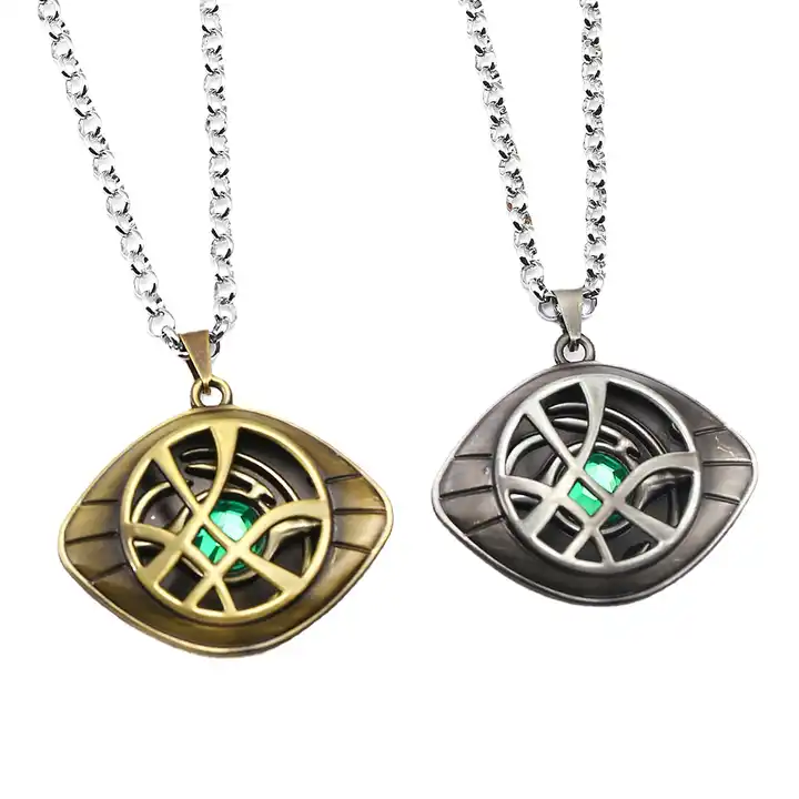 Amazon.com: HUAWELL 2 Piece New Dr Strange Necklace Eye of Agamotto Costume  Prop Stone Pendant Glow in The Dark Gift for Christmas, Valentine's Day,  Anniversary, Birthday, Date: Clothing, Shoes & Jewelry