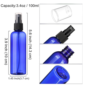 Flacon pulvérisateur en plastique PET de luxe, ambre, blanc, noir, vert, bleu, avec bouchon, 30 ml, 60 ml, 100 ml, 150 ml, 250 ml, 300 ml, 500 ml - Product Image 2