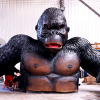 Gorille Animatronique Électrique d'Intérieur Réaliste en Métal pour Parc d'Aventures, Jardin, Centre Commercial, Aéroport, Garderie