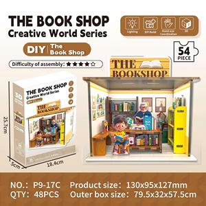 Kit de Casa en Miniatura de Acrílico y Set de Rincón de Lectura - Kit Completo de Casa en Miniatura y Rincón de Lectura para Exhibición y Decoración Moderna - Product Image 5
