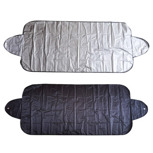 Pare-soleil de voiture demi-couverture en tissu argenté, protection contre le gel pour l'hiver - Product Image 5