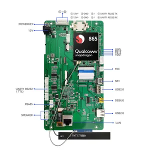 โมดูลการแสดงผลหน้าจอสัมผัส Qualcom 5 7 8 10.1 นิ้วจอแสดงผลซอฟต์แวร์เกรดอุตสาหกรรมปรับแต่งจอแอลซีดีกราฟิกอัจฉริยะ