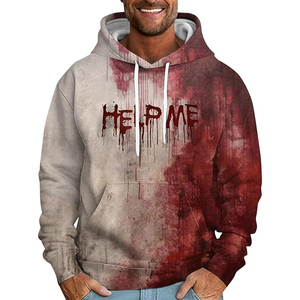 Pull Jacquard en coton à capuche personnalisé de haute qualité pour hommes - Product Image 5