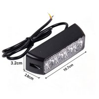 Feux de signalisation d'urgence à LED 4W, 8 modes stroboscopiques, montage latéral, boîtier en alliage d'aluminium, multicolores, clignotants, pour tout-terrain