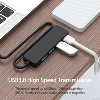 Hub USB 3.0 de 4 Puertos, 5Gbps, Divisor USB, Entrada USB Tipo C, 4 Puertos USB 3.0, Base de Conexión para Laptop, PC, MacBook, Teléfono