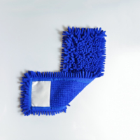 Tête de balai serpillère en chenille 80/20 polyester/nylon, tampon de rechange en microfibre 42x13cm, pour nettoyage humide et sec des sols, lavable, réutilisable, absorbant