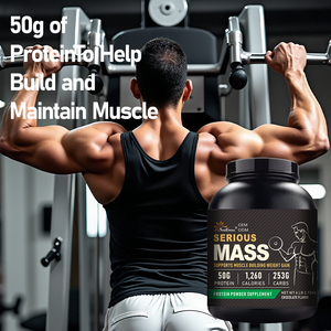 Emballage personnalisé - Poudre de protéines <span class=keywords><strong>Serious</strong></span> <span class=keywords><strong>Mass</strong></span> Weight Gainer avec créatine, vitamines et minéraux pour la construction musculaire et la récupération - 6 lb - Product Image 4