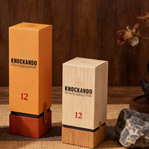 Caja de Regalo de Madera Premium <span class=keywords><strong>Knockando</strong></span> - Hebilla de Cuero con Textura de Madera, Empaque de Whisky Impreso Personalizado para Regalos de Alcohol de Lujo - Product Image 4