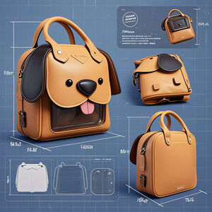 กระเป๋า ITA สำหรับสุนัขโชว์ไส้กรอกและสุนัขทำจากหน้าต่างใสออกแบบได้ตามต้องการ - Product Image 2