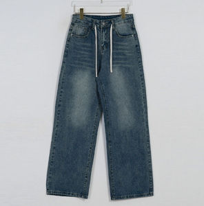 Pantalones de mezclilla personalizados de alta calidad para dropshipping, estilo jogger y pantalón de vestir, unisex, de algodón, con parche bordado, para hombre - Product Image 2