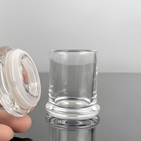 Contenants de luxe recyclables de 50 ml, 120 ml, 180 ml, 290 ml, pots à bougies en verre givré personnalisés vides avec couvercle et emballage en boîte
