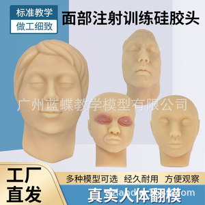 Micro-plastic surgery silicone <b>head</b> mimics real female facial skin thread lifting beauty practice injection suture model - Product Image 2