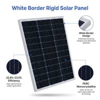 Panneau solaire rigide à bordure blanche PERC monocristallin, efficacité cellulaire 22,6%-23,5%, module PV, assemblage de cellules solaires