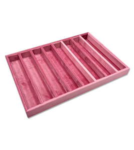 Superior Quality Pink <b>Necklace</b> Display Organizer Luxury Stackable Velvet Jewelry Trays for <b>Ring</b> Bracelets <b>Necklace</b> Display Trays - Product Image 6