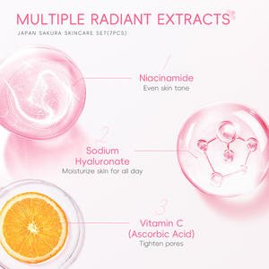 Ensemble de soins de la peau de haute qualité en gros Sakura crème hydratante nourrissante pour le visage ensemble de produits de soins de la peau 6 pièces - Product Image 3