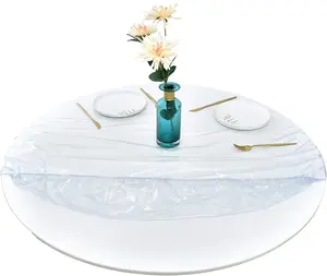 गोल मेज के लिए कम कीमत थोक आकार लोचदार रसोई के लिए डिस्पोजेबल टेबल।