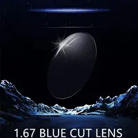 2022 אופנתי צורה חופשית מרשם עדשות 1.67 כחול לחתוך המתקדם אופטי משקפיים עדשות כחול בלוק עדשות עיניים