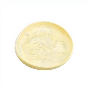 Bol de service artisanal en résine jaune pâle avec motif tourbillonnant, plat décoratif polyvalent, centre de table moderne, objet d'art pour la maison, directement du fabricant - Product Image 1