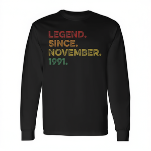 T-shirt a maniche lunghe per il 29° compleanno di Vintage Legend, novembre 1991 - Product Image 2