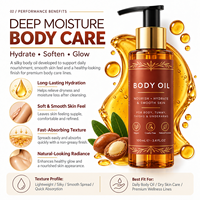 Huile corporelle hydratante aux extraits de graines et d'herbes pressées à froid pour femmes, marque privée, OEM, vente en gros en vrac