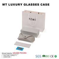 Étui et boîte de rangement pour lunettes de soleil Manteng 2026 avec doublure en microfibre pour lunettes - Ensemble d'emballage en cuir