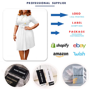 D433 último diseño Otoño e Invierno Vestidos Mujer señora elegante Color sólido plisado botón vestidos africanos para mujer ropa - Product Image 4