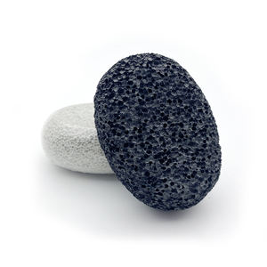 Piedra Pómez de Lava Negra Natural, Forma Ovalada, Herramienta Exfoliante para el Cuidado de los Pies, Pedicura, Manicura, Elimina Callosidades, Uso Médico - Product Image 2