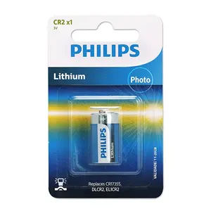 Philips Minicells-batería de litio CR2 3V 900 mAh, paquete individual, tecnología de litio fiable, precio de fábrica, superventas