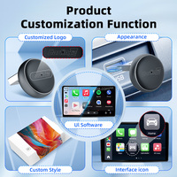 CarlinKit Mini Ultra3, Adaptador Inalámbrico de Doble Canal para Carplay y Android Auto, Dongle USB Universal para Car Play